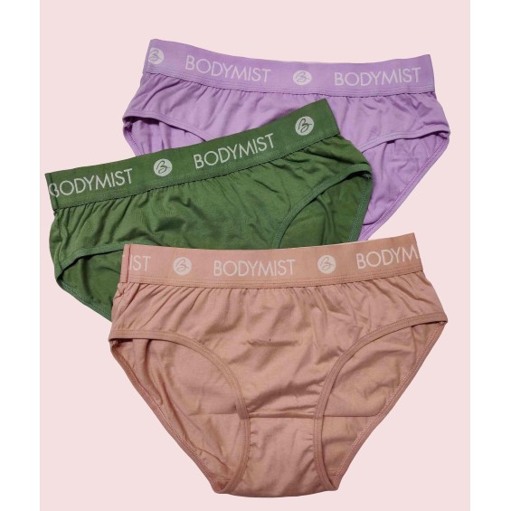 Women Pack of 3 Briefs- Broad Elastic Panties