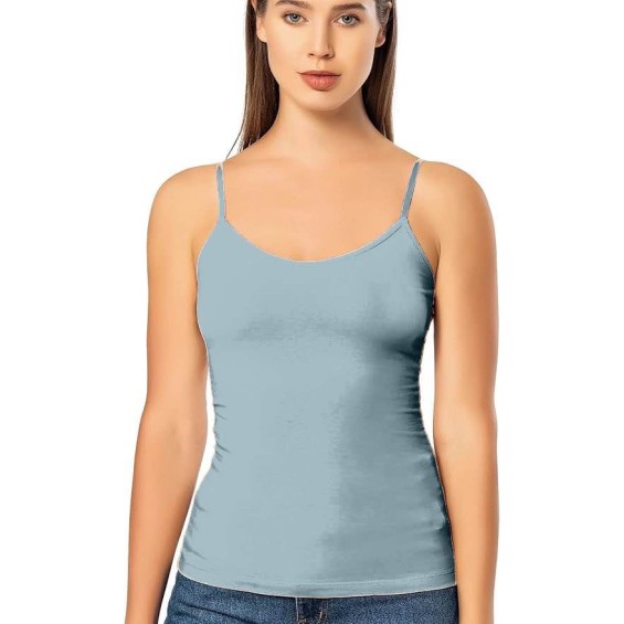 Bodymist Blue Cotton Camisole Pack of 1