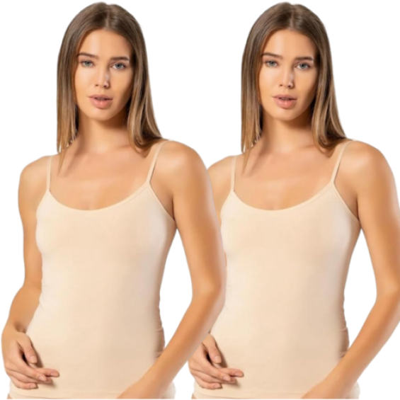 Bodymist Black Cotton Camisole Pack of 2