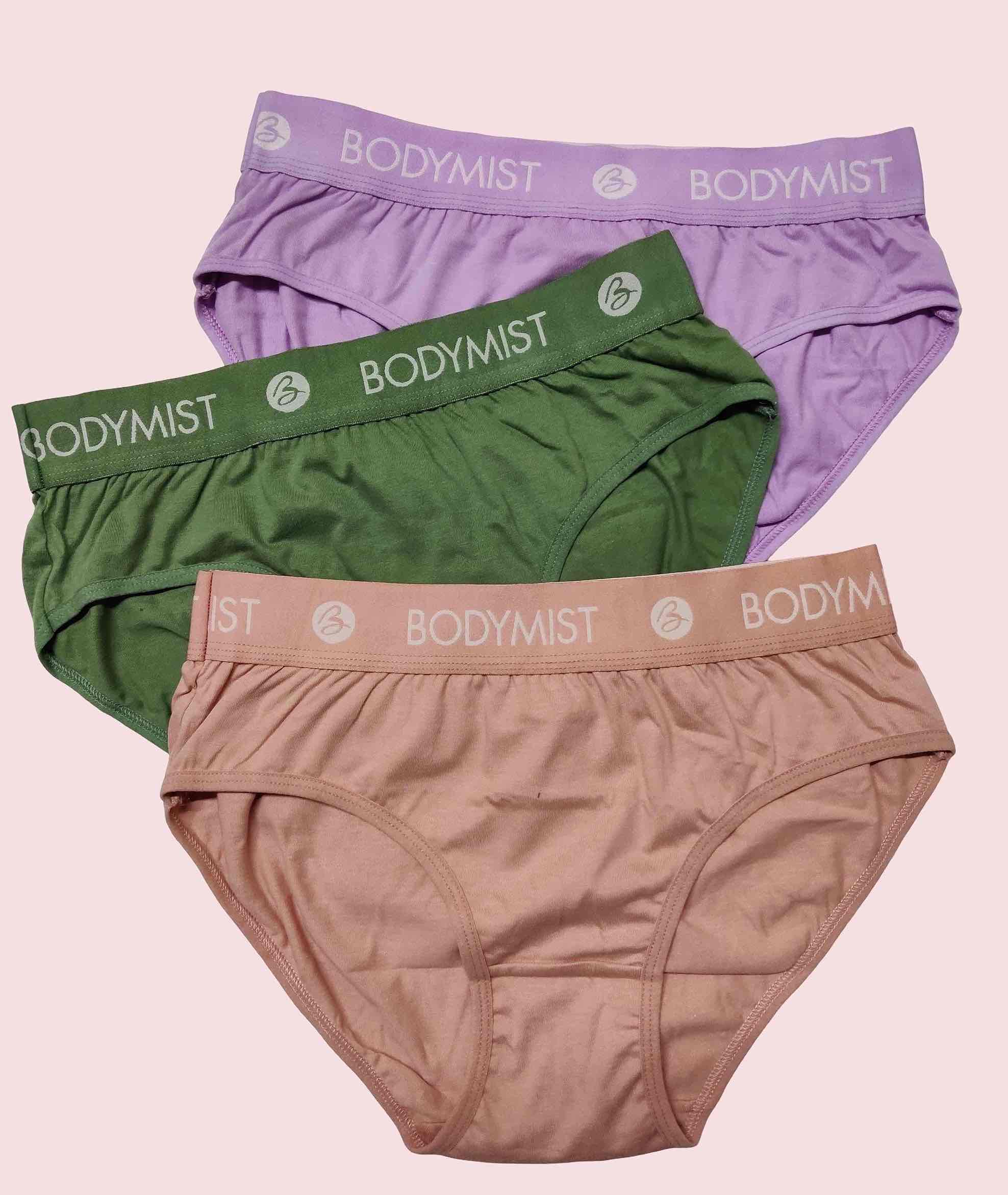 Women Pack of 3 Briefs- Broad Elastic Panties