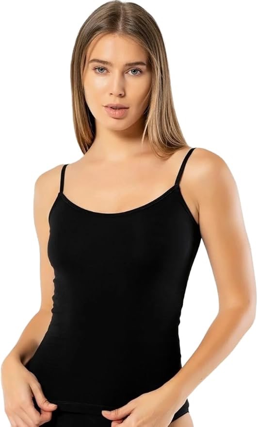 Bodymist Black Cotton Camisole Pack of 1