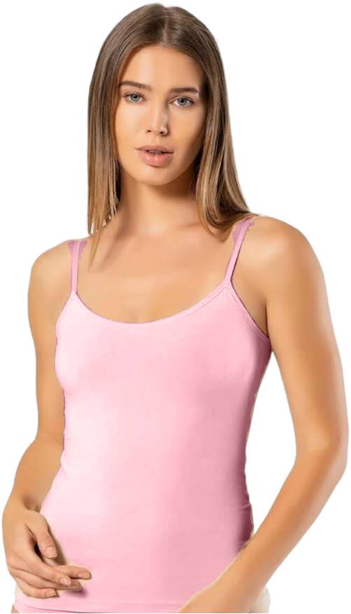 Bodymist Pink Cotton Camisole Pack of 1