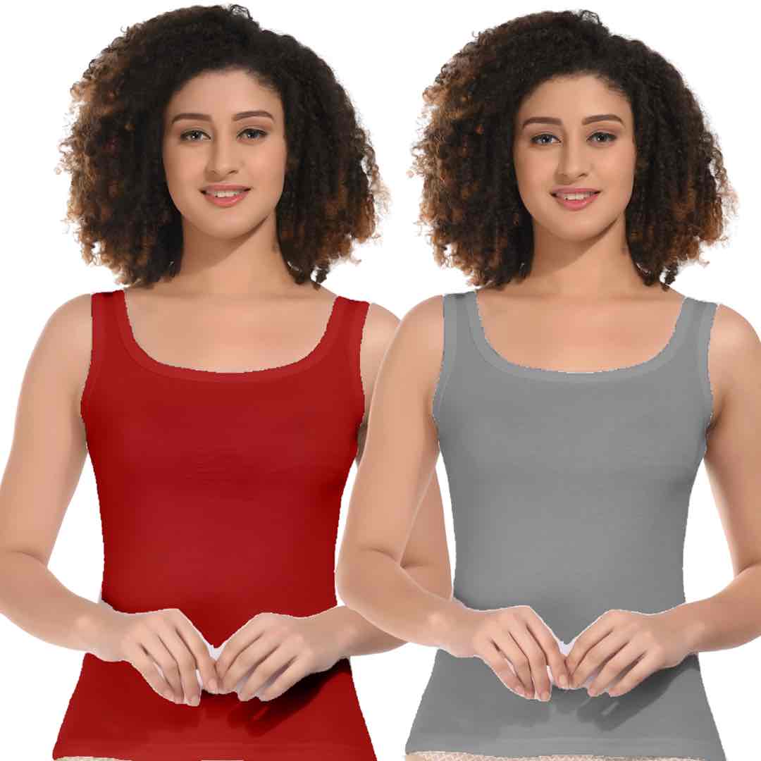 Bodymist Sando Pack of 2 — Maroon/Grey