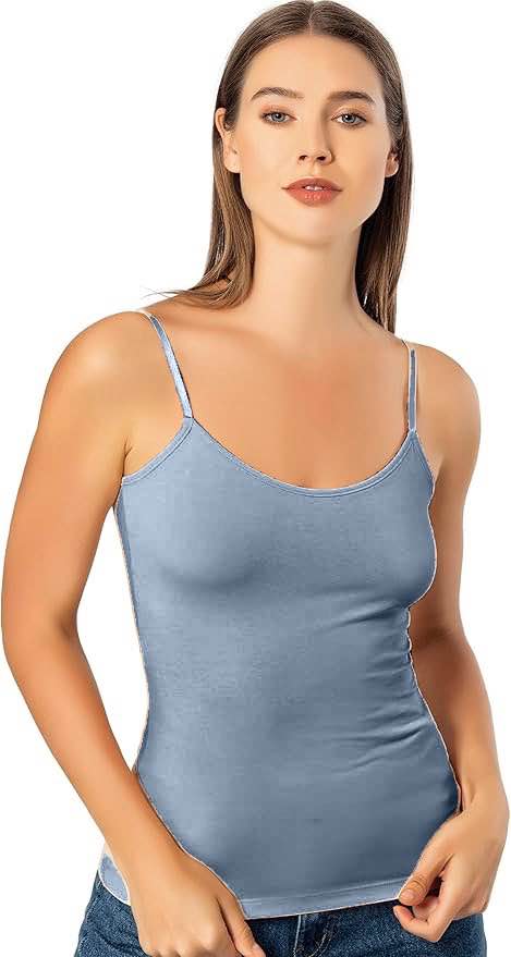 Bodymist Blue Cotton Camisole Pack of 1