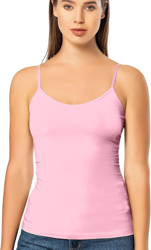 Bodymist Pink Cotton Camisole Pack of 1
