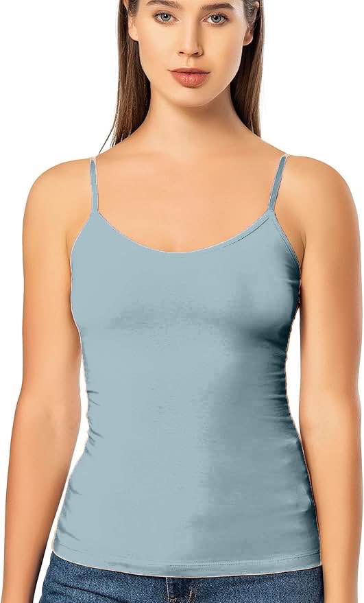 Bodymist Blue Cotton Camisole Pack of 1