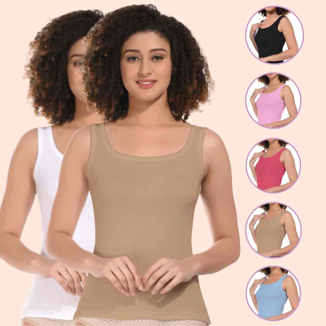Bodymist Sando Pack of 2 — White/Skin